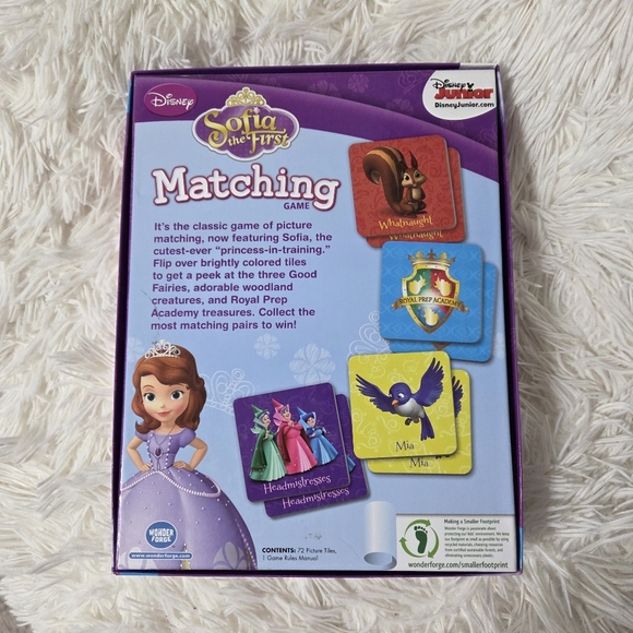 Sofia the First Picture Matching Game Disney Junior Preschool Game Night - Picture 2 of 4